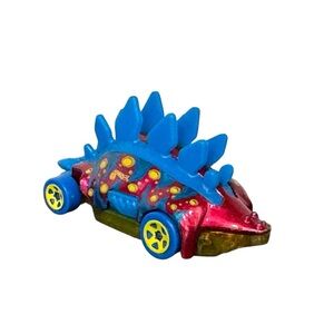 Hot Wheels ID Diecast Motosaurus Blue/Pink Racecar